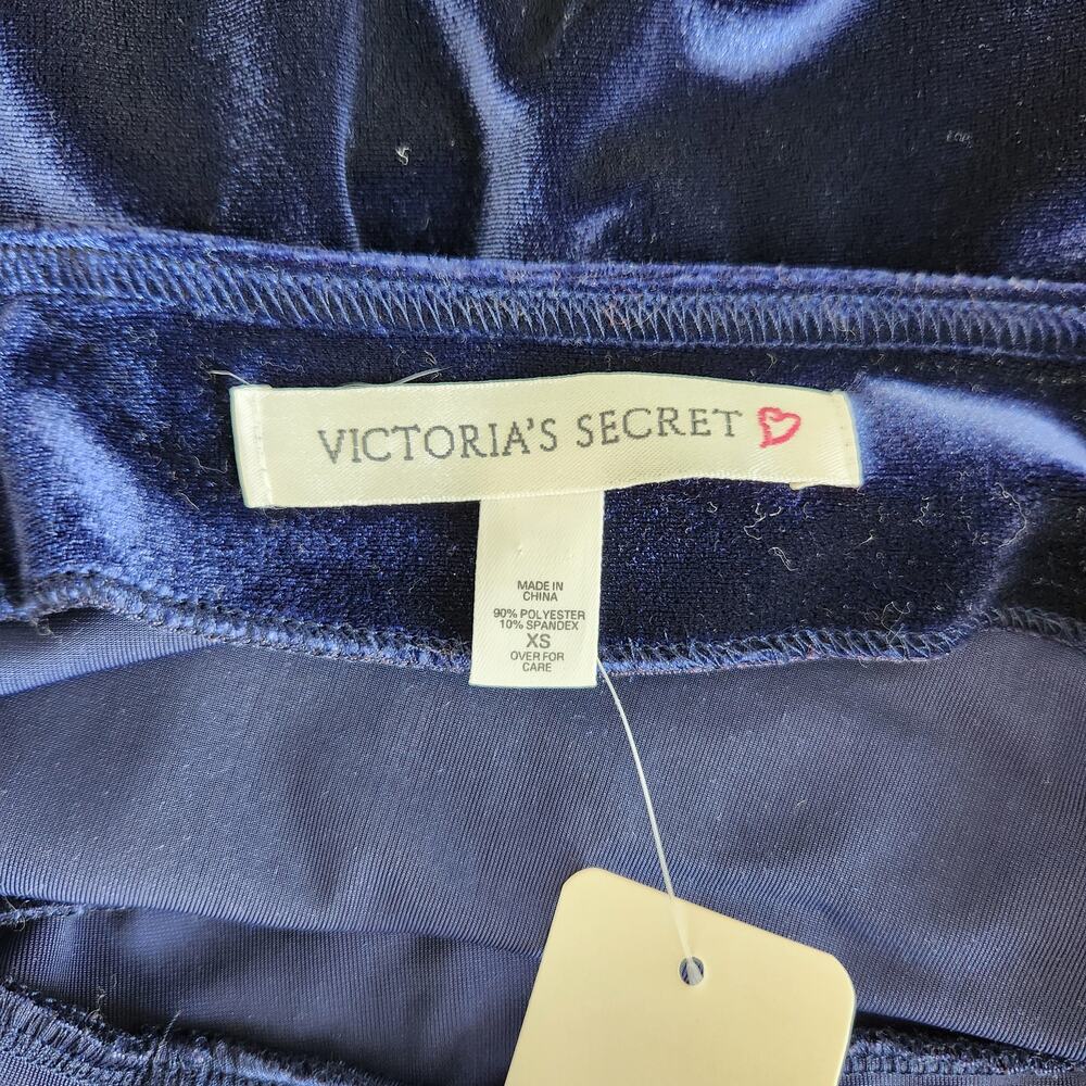 Victoria’s Secret Blue Velvet Empire Waist Skater Dress Flare Skirt XS - Picture 8 of 9